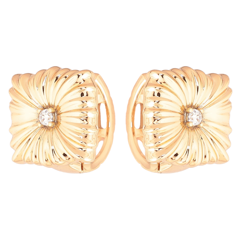 Серьги Xuping Позолота 18K колечки Декоративный узор фото №1