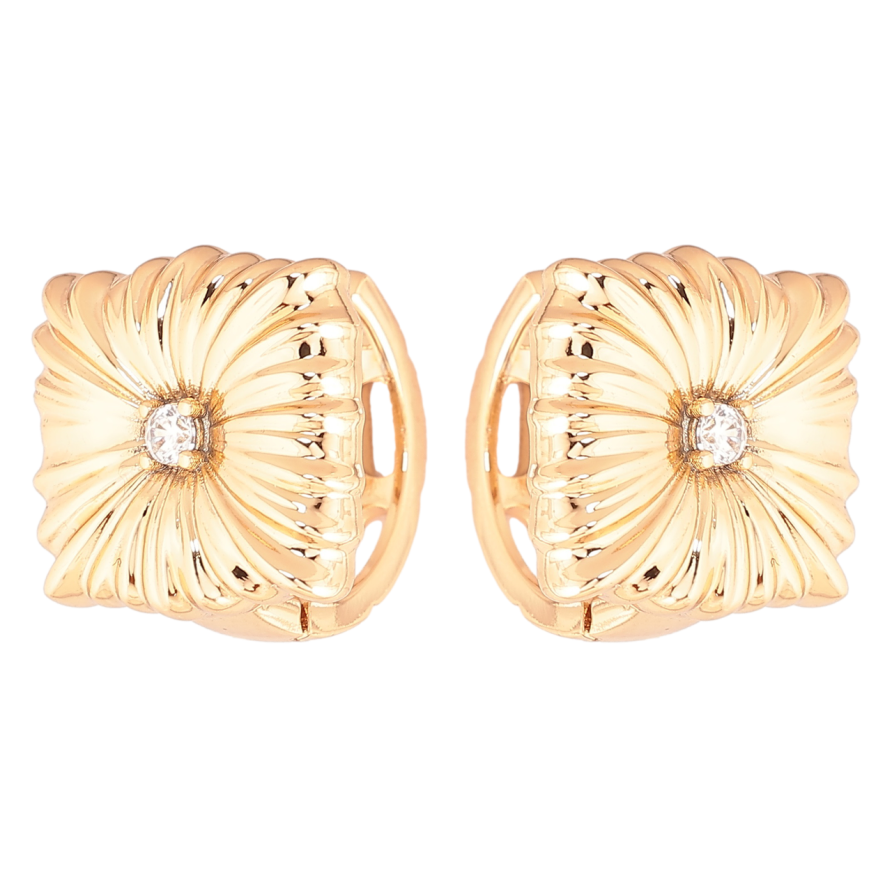 Сережки Xuping Позолота 18K колечка «Декоративний візерунок» фото №1