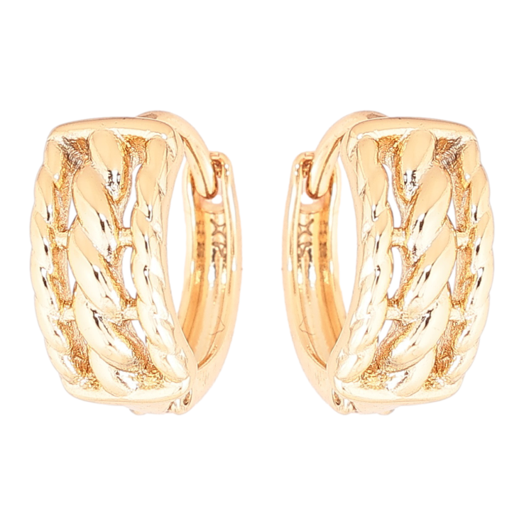 Сережки Xuping Позолота 18K колечка «Декоративний візерунок» фото №18