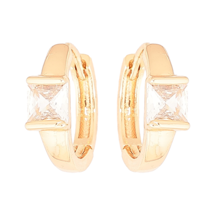 Сережки Xuping Позолота 18K колечка «Кристальні вставки» фото №8 Сережки Xuping Позолота 18K колечка «Кристальні вставки» фото №8