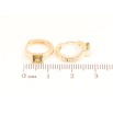 Сережки Xuping Позолота 18K колечка «Вставки зелені кристали» фото №2