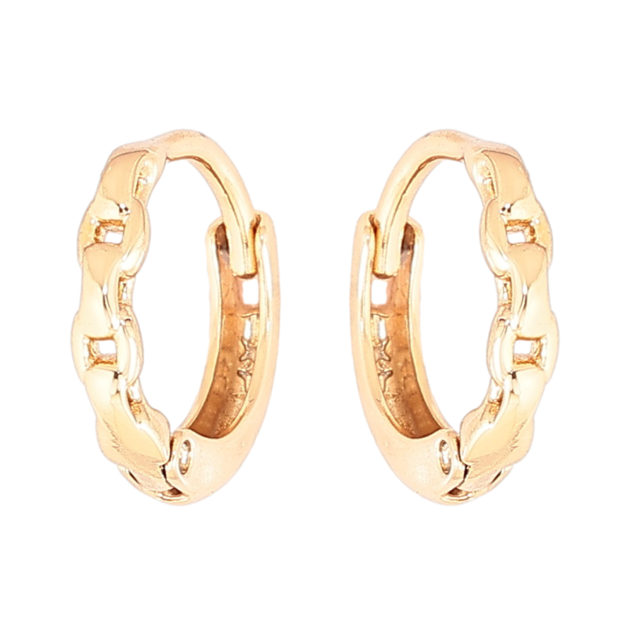 Сережки Xuping Позолота 18K колечка «Декоративний візерунок» фото №1 Сережки Xuping Позолота 18K колечка «Декоративний візерунок» фото №1