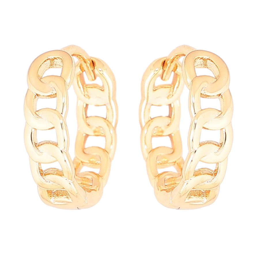 Сережки Xuping Позолота 18K колечка «Візерунок ланцюжок» фото №1