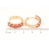 Сережки Xuping Позолота 18K колечка «Доріжки червоних кристалів» фото №2 Сережки Xuping Позолота 18K колечка «Доріжки червоних кристалів» фото №2