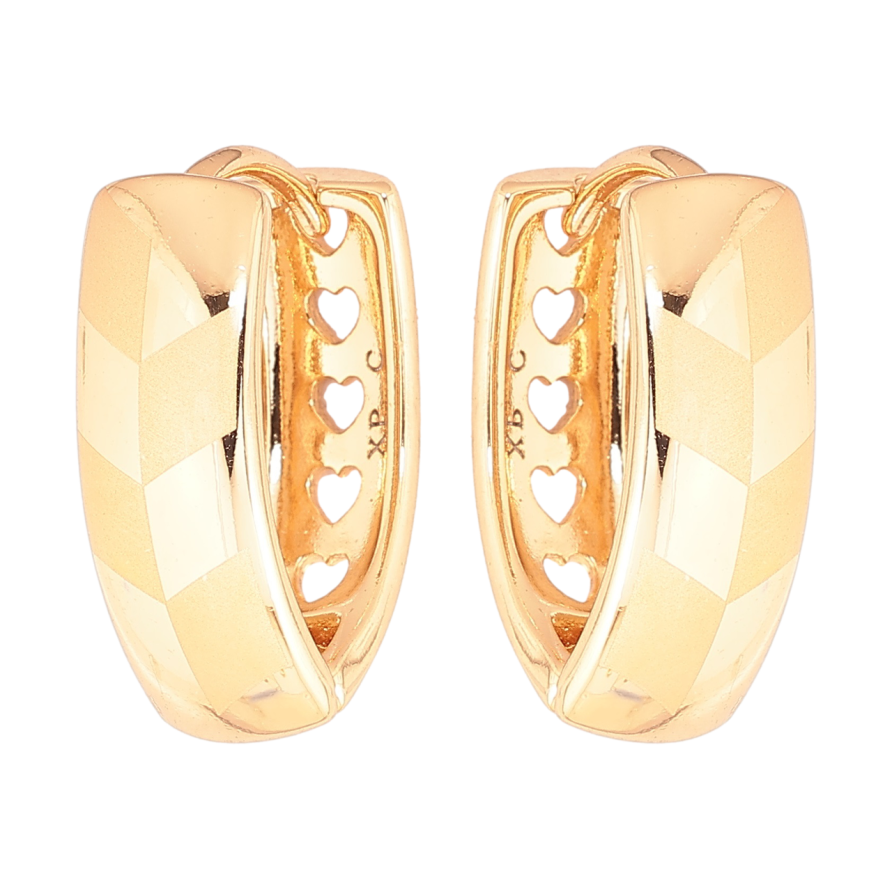 Сережки Xuping Позолота 18K колечка «Візерунок напиленням» фото №1