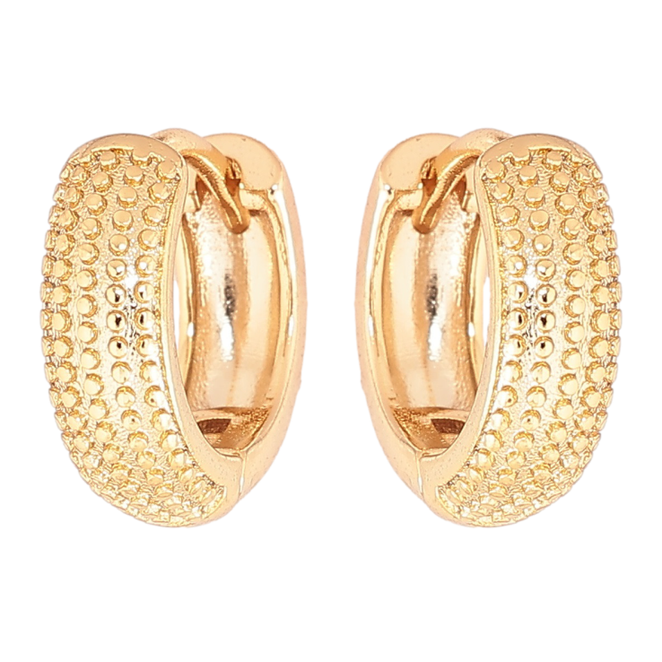 Сережки Xuping Позолота 18K колечка «Декоративний візерунок» фото №13 Сережки Xuping Позолота 18K колечка «Декоративний візерунок» фото №13