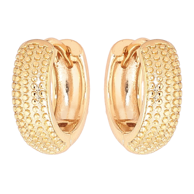 Сережки Xuping Позолота 18K колечка «Декоративний візерунок» фото №1 Сережки Xuping Позолота 18K колечка «Декоративний візерунок» фото №1