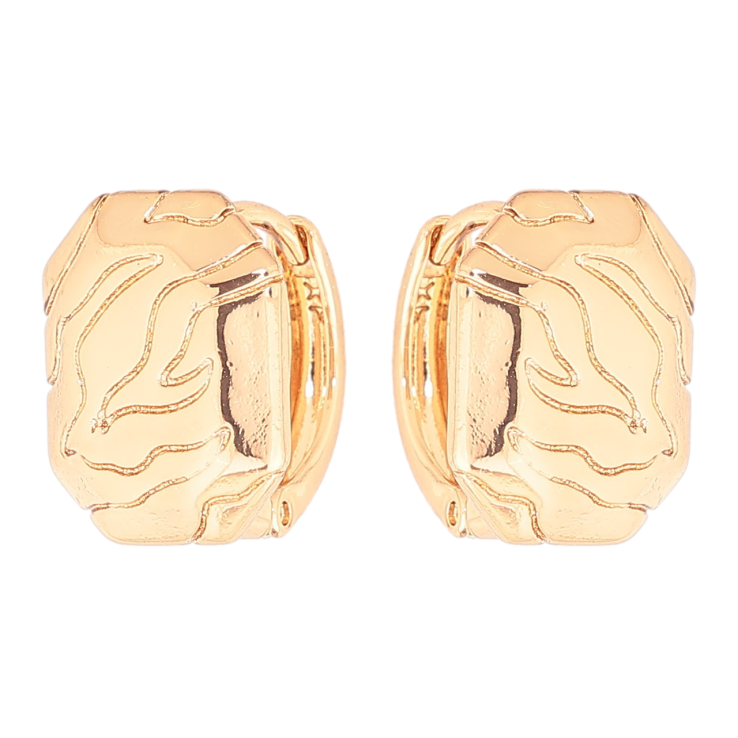 Сережки Xuping Позолота 18K колечка «Декоративний візерунок» фото №3