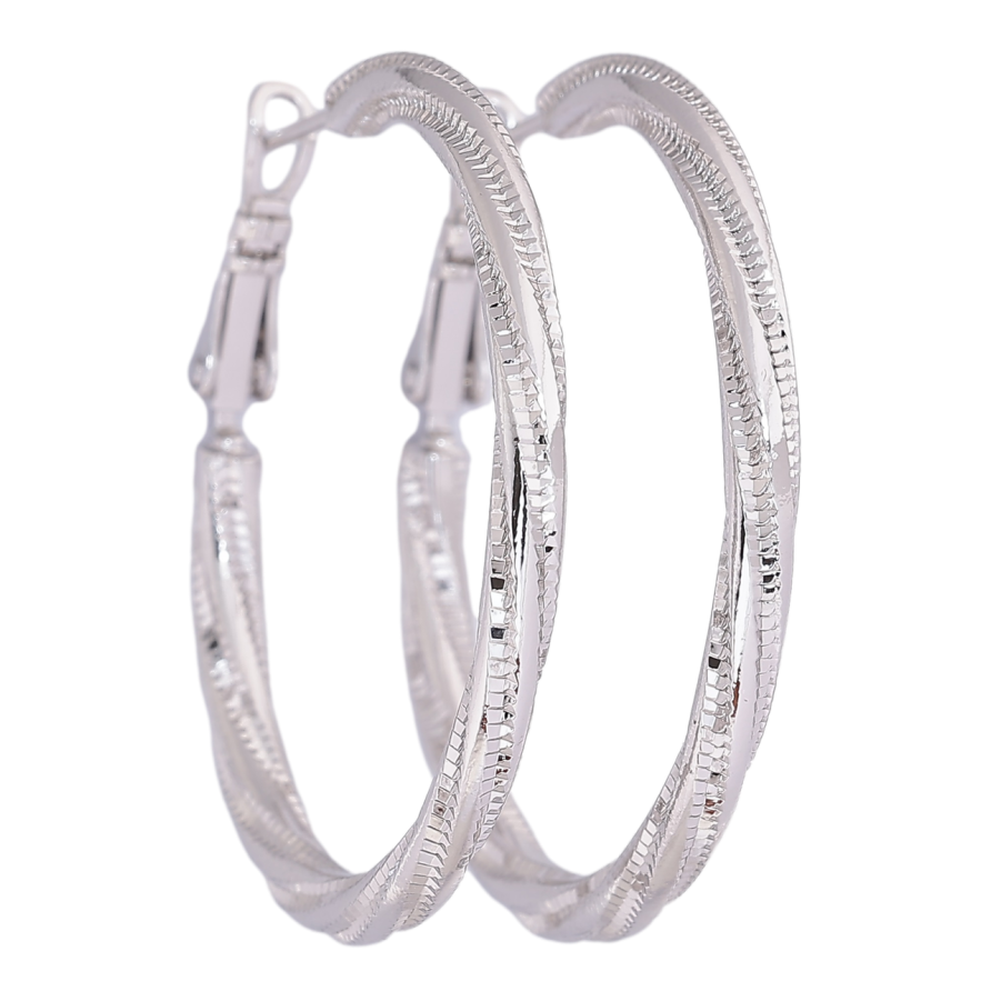 Сережки Xuping Родій кільця (конго) Декоративний візерунок ø 4см фото №1