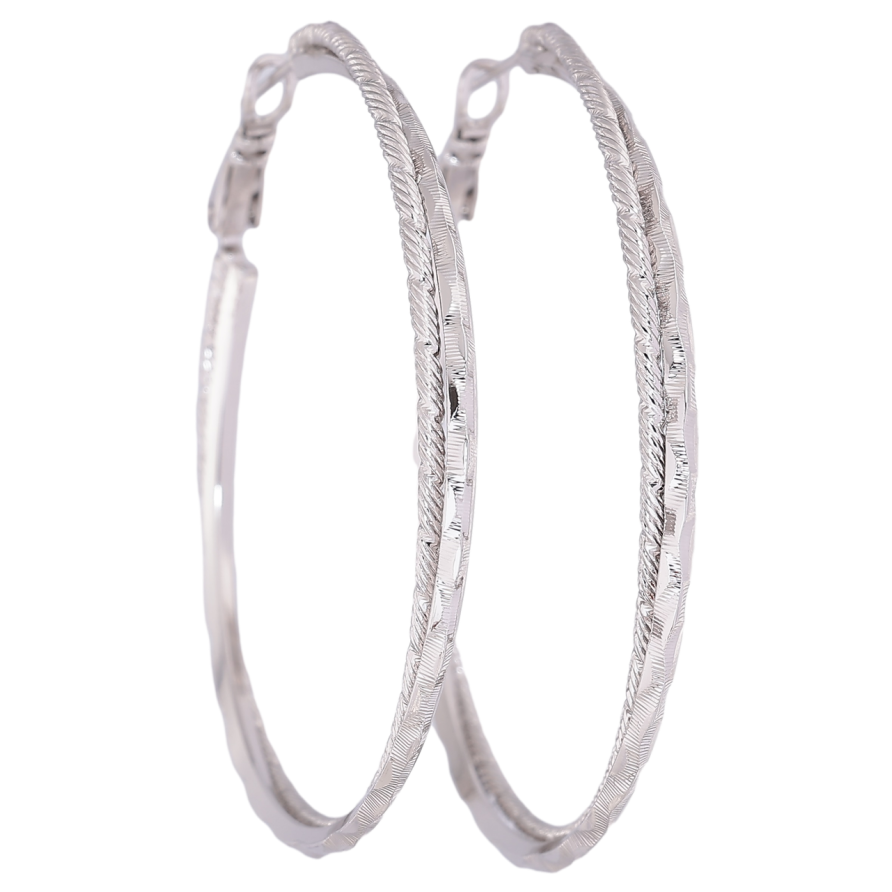 Сережки Xuping Родій кільця (конго) Декоративний візерунок ø 5см фото №1 Сережки Xuping Родій кільця (конго) Декоративний візерунок ø 5см фото №1