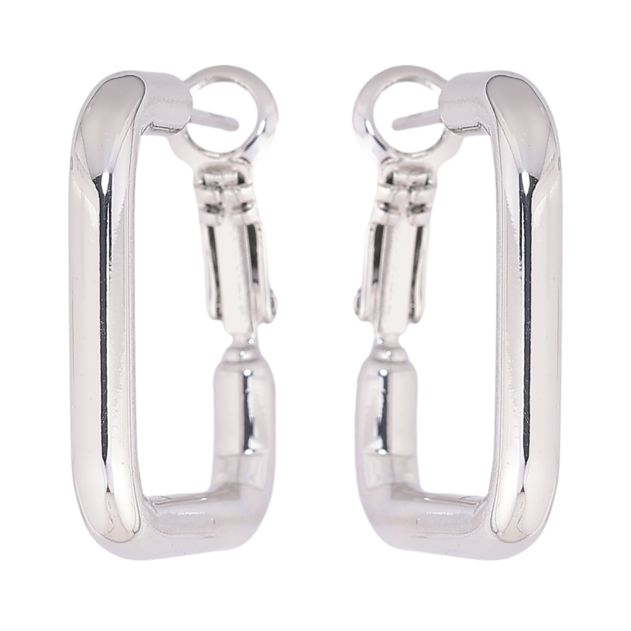 Серьги Xuping Родий итальянский замок Квадратные фото №1