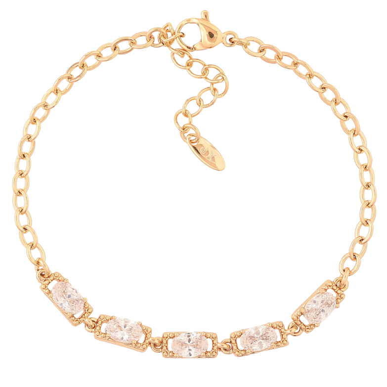 Браслет Xuping Позолота 18K Цепочка с кристаллами длина с доп.цепочкой 17-20см х 3-4мм фото №1 Браслет Xuping Позолота 18K Цепочка с кристаллами длина с доп.цепочкой 17-20см х 3-4мм фото №1