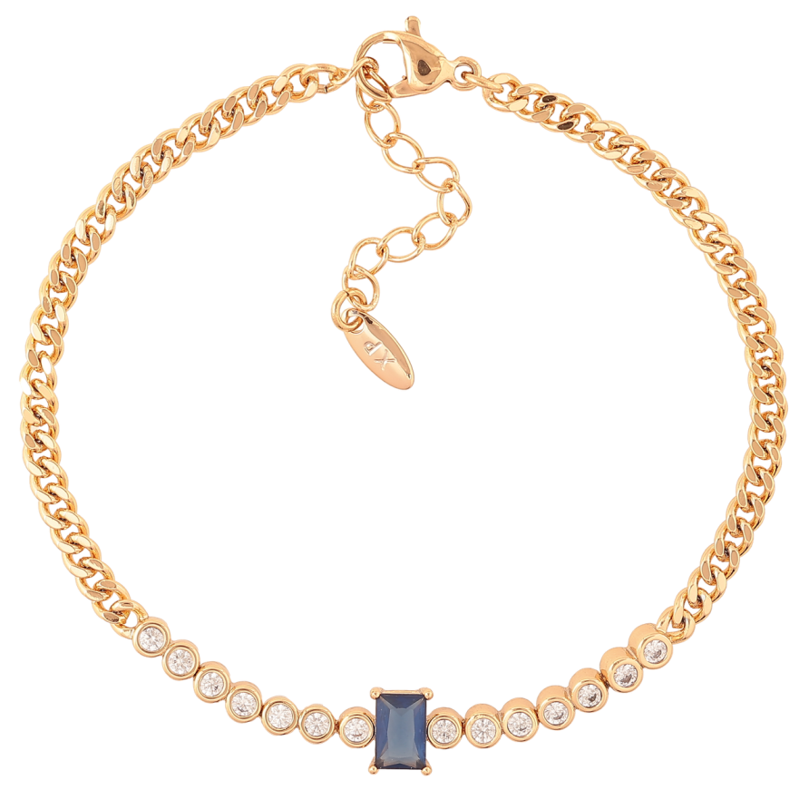 Браслет Xuping Позолота 18K Цепочка с кристальной дорожкой длина с доп.цепочкой 17.5-20.5см х 3мм фото №1 Браслет Xuping Позолота 18K Цепочка с кристальной дорожкой длина с доп.цепочкой 17.5-20.5см х 3мм фото №1