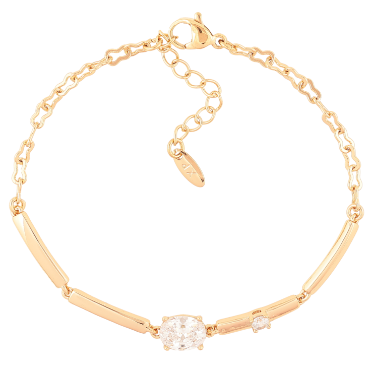 Браслет Xuping Позолота 18K Цепочка с кристаллами длина с доп.цепочкой 17-20см х 3мм фото №5 Браслет Xuping Позолота 18K Цепочка с кристаллами длина с доп.цепочкой 17-20см х 3мм фото №5