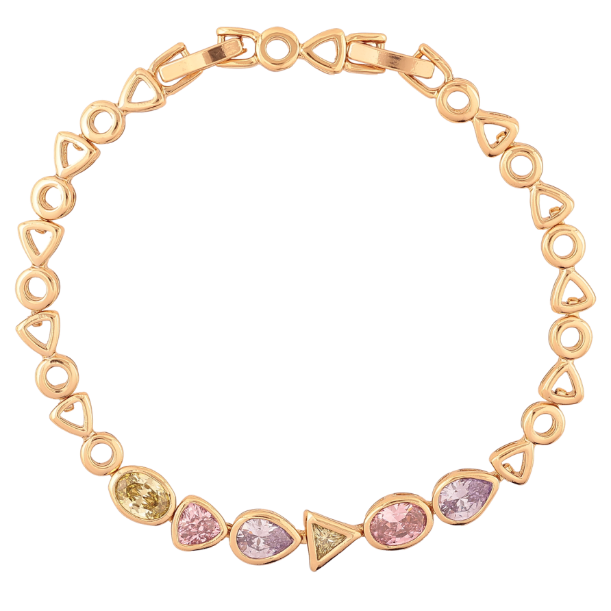 Браслет Xuping Позолота 18K Узор с разноцветными кристаллами длина с доп.замком 17,19см х 5-7мм фото №1 Браслет Xuping Позолота 18K Узор с разноцветными кристаллами длина с доп.замком 17,19см х 5-7мм фото №1