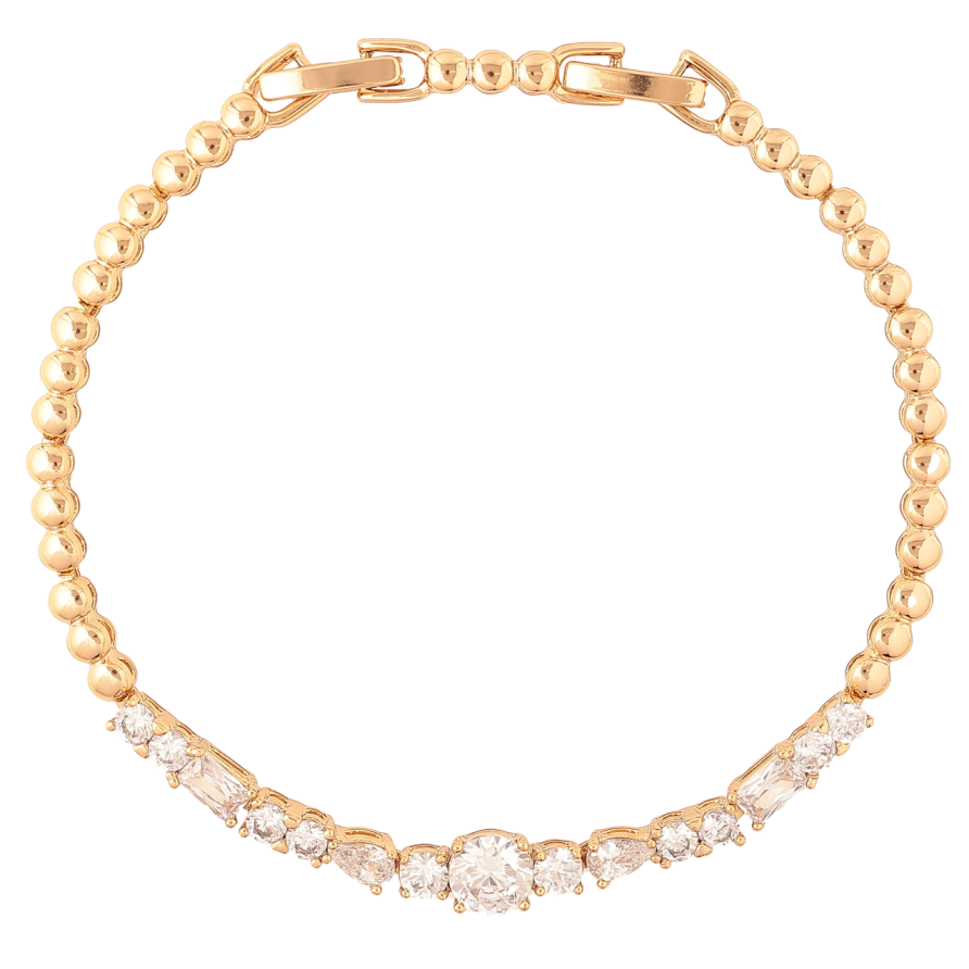 Браслет Xuping Позолота 18K Дорожка кристаллов длина с доп.замком 17.5,19.5см х 3-6мм фото №1 Браслет Xuping Позолота 18K Дорожка кристаллов длина с доп.замком 17.5,19.5см х 3-6мм фото №1