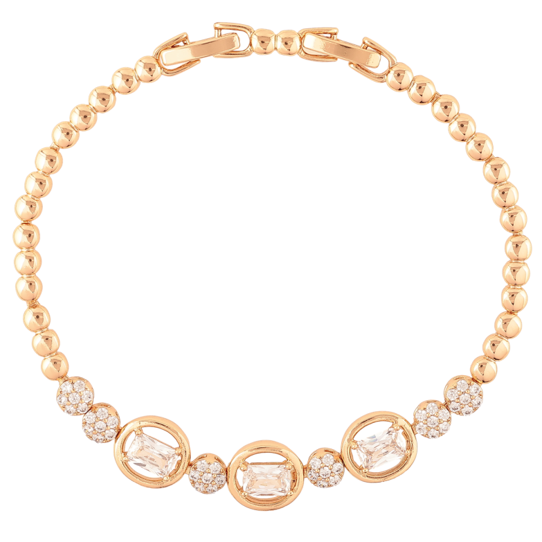 Браслет Xuping Позолота 18K Узор с кристаллами длина с доп.замком 17,19см х 3-9мм фото №1 Браслет Xuping Позолота 18K Узор с кристаллами длина с доп.замком 17,19см х 3-9мм фото №1