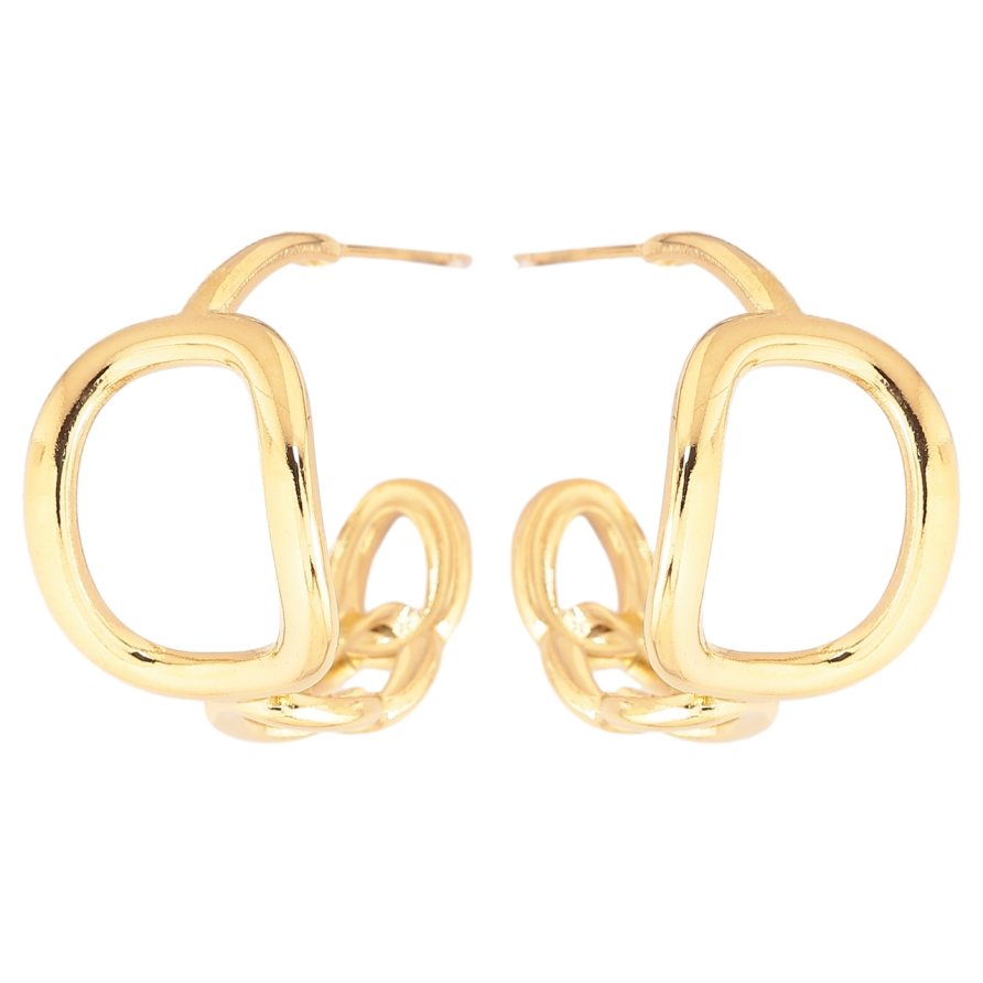 Серьги Xuping TTM Stainless Steel цвет 14К пусеты Декоративные дуги фото №1 Серьги Xuping TTM Stainless Steel цвет 14К пусеты Декоративные дуги фото №1