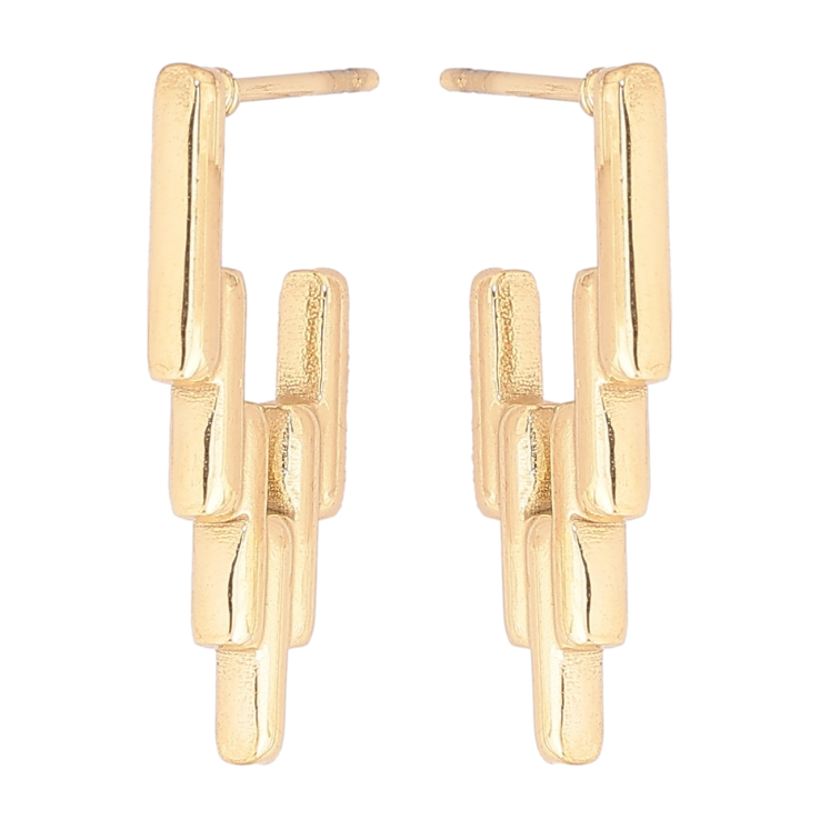 Сережки Xuping TTM Stainless Steel колір 14К пусети «Декоративний візерунок» фото №22 Сережки Xuping TTM Stainless Steel колір 14К пусети «Декоративний візерунок» фото №22