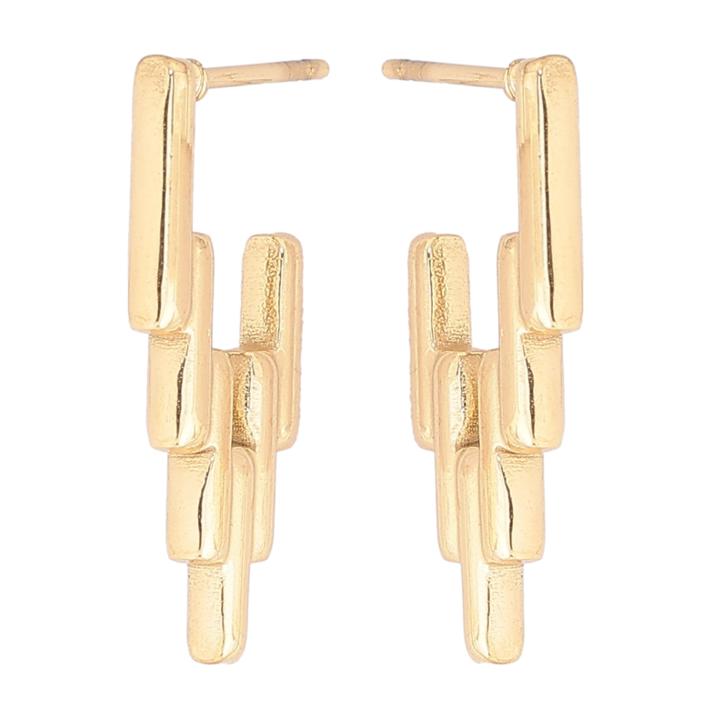 Серьги Xuping TTM Stainless Steel цвет 14К пусеты Декоративный узор фото №2 Серьги Xuping TTM Stainless Steel цвет 14К пусеты Декоративный узор фото №2