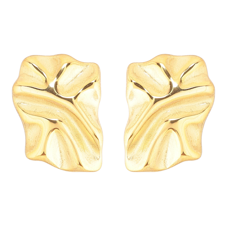 Сережки Xuping TTM Stainless Steel колір 14К пусети «Декоративний візерунок» фото №1 Сережки Xuping TTM Stainless Steel колір 14К пусети «Декоративний візерунок» фото №1