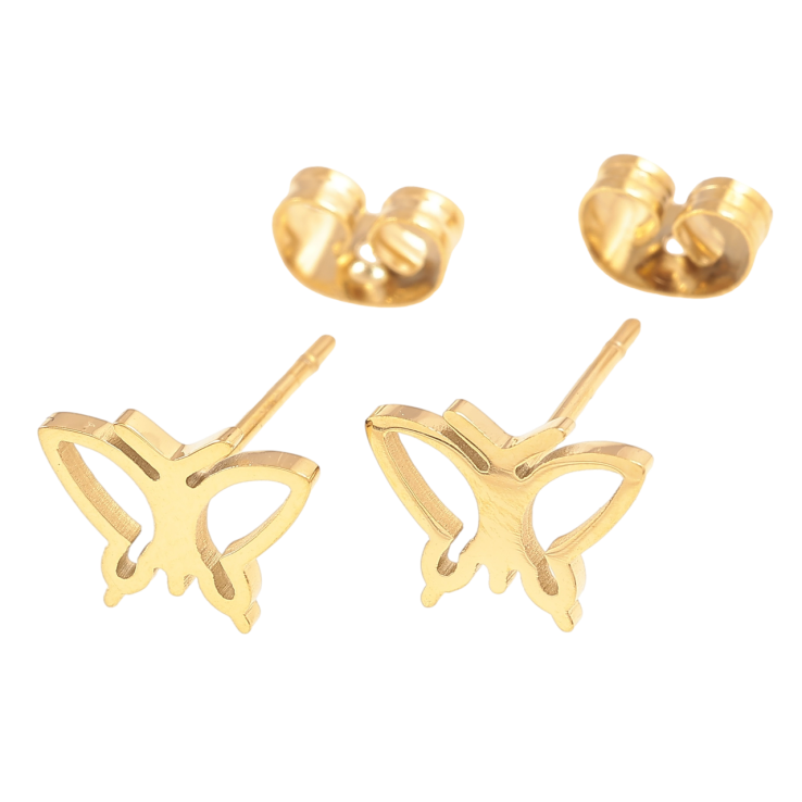 Сережки Xuping TTM Stainless Steel колір 14К пусети «Метелики» фото №24