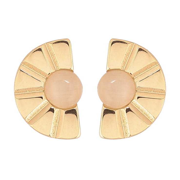 Сережки Xuping TTM Stainless Steel колір 14К пусети «Декоративний візерунок» фото №6 Сережки Xuping TTM Stainless Steel колір 14К пусети «Декоративний візерунок» фото №6