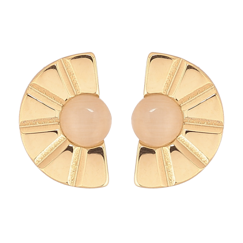 Серьги Xuping TTM Stainless Steel цвет 14К пусеты Декоративный узор фото №1