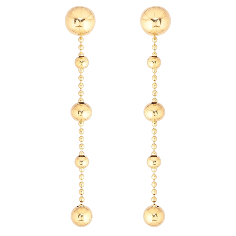 Сережки Xuping TTM Stainless Steel колір 14К пусети «Декоративні підвіски» ø 8мм, 2 в 1 фото №1