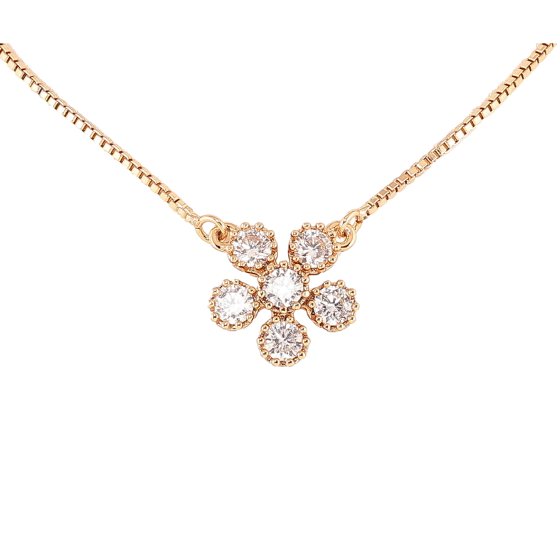 Подвеска на цепочке Xuping Позолота 18K Кристальный цветочек длинна 43.5-46.5см х 1.5мм фото №2 Подвеска на цепочке Xuping Позолота 18K Кристальный цветочек длинна 43.5-46.5см х 1.5мм фото №2