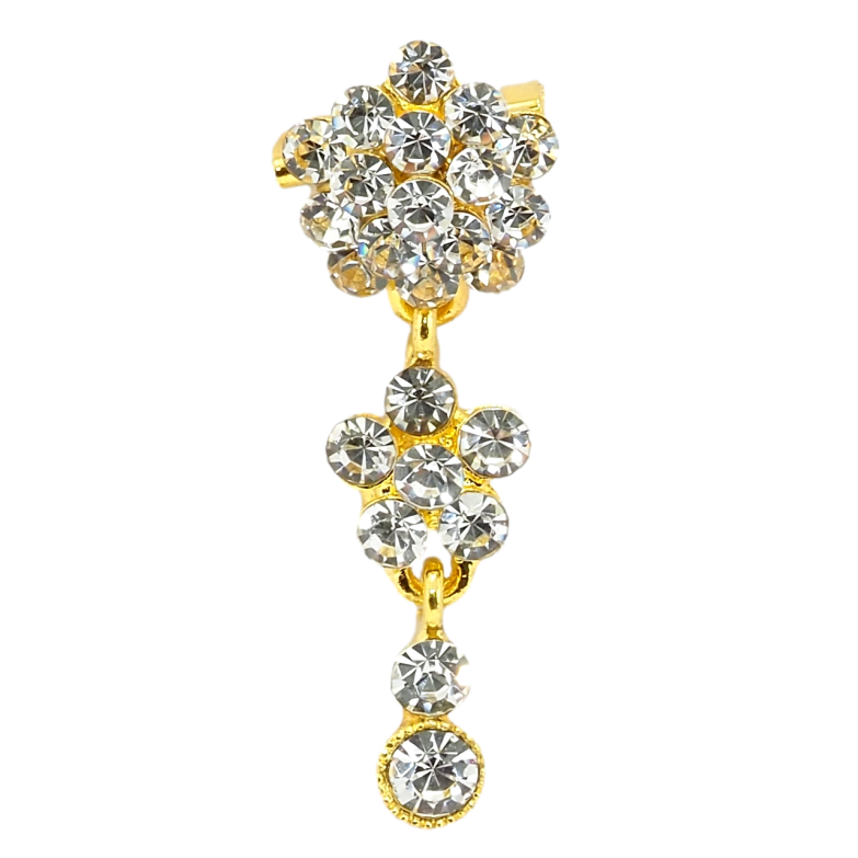 Брошка Квіткова підвіска зі страз фото №1