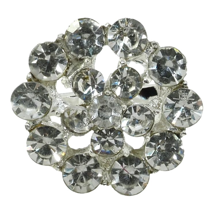 Брошь Цветок со стразами фото №12