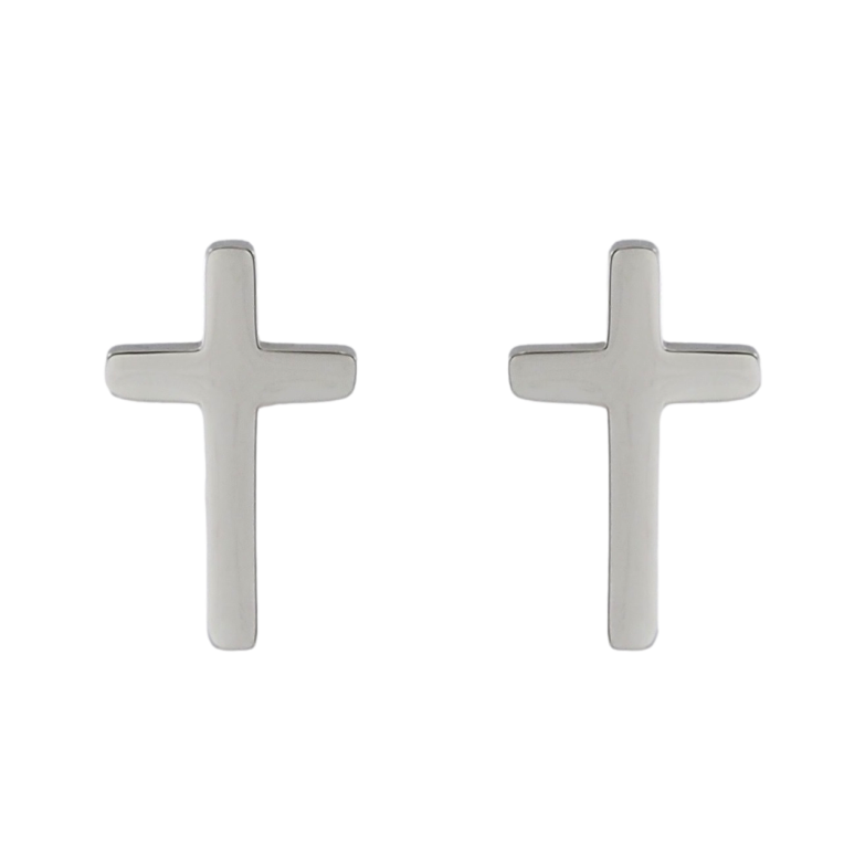 Сережки Xuping TTM Stainless Steel колір Родій пусети Хрестики фото №1 Сережки Xuping TTM Stainless Steel колір Родій пусети Хрестики фото №1