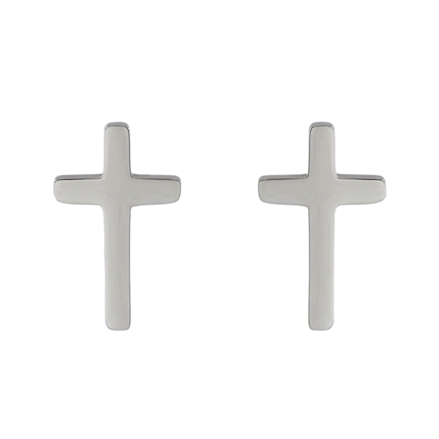 Серьги Xuping TTM Stainless Steel цвет Родий пусеты Крестики фото №1 Серьги Xuping TTM Stainless Steel цвет Родий пусеты Крестики фото №1