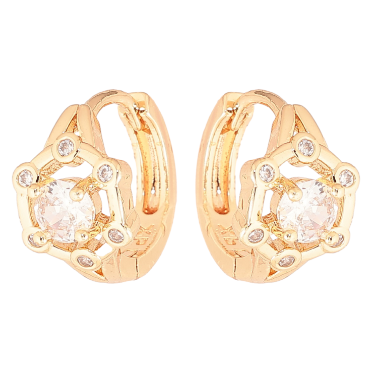 Серьги Xuping M&L Цвет 18K колечки Узор с вставками кристаллов фото №8