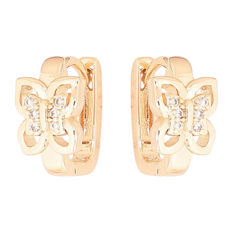 Серьги Xuping M&L Цвет 18K колечки Бабочки фото №1