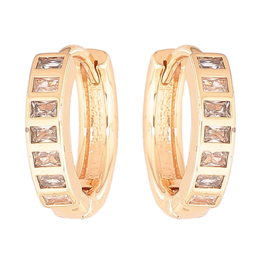 Серьги Xuping M&L Цвет 18K колечки Дорожки кристаллов фото №1 Серьги Xuping M&L Цвет 18K колечки Дорожки кристаллов фото №1