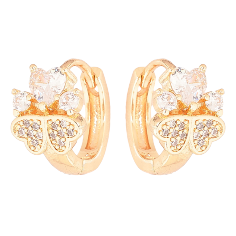 Серьги Xuping M&L Цвет 18K колечки Романтичный узор с кристаллами фото №1