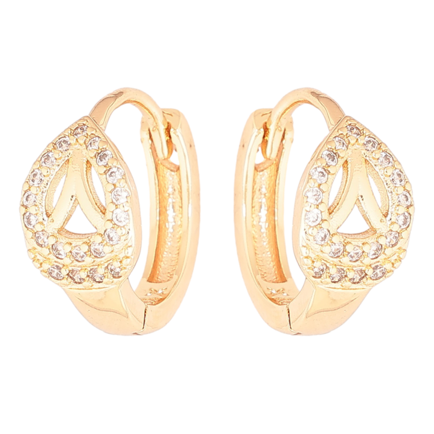 Сережки Xuping M&L Колір 18K колечка Візерунок з кристалами» фото №1