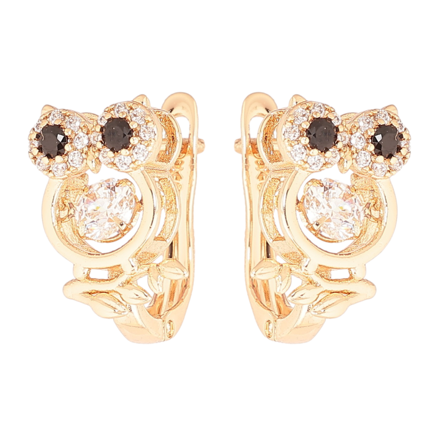 Сережки Xuping M&L Колір 18K англійський замок «Сови з »Танцюючим кристалом» фото №1 Сережки Xuping M&L Колір 18K англійський замок «Сови з »Танцюючим кристалом» фото №1