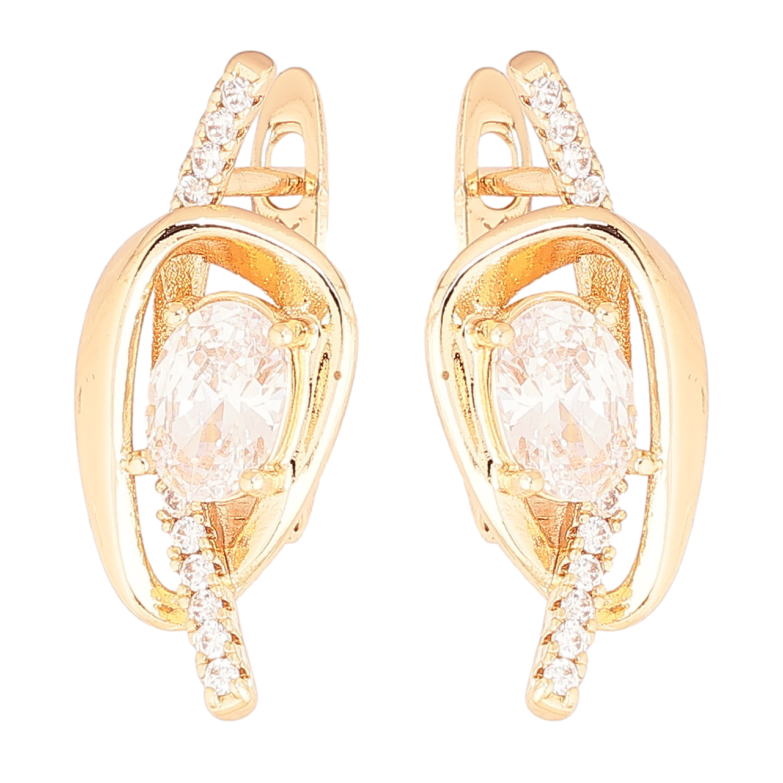 Серьги Xuping M&L Цвет 18K английский замок Узор с кристаллами фото №1 Серьги Xuping M&L Цвет 18K английский замок Узор с кристаллами фото №1