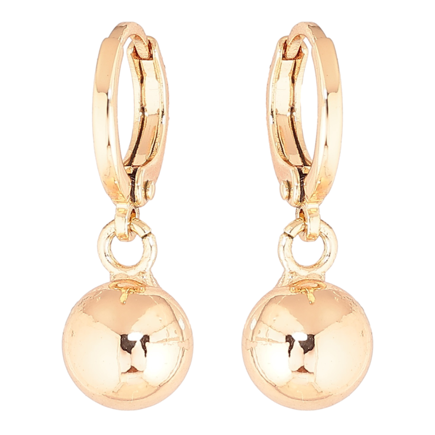 Сережки Xuping M&L Колір 18K підвіски на колечках «Кульки» ø 8мм фото №1