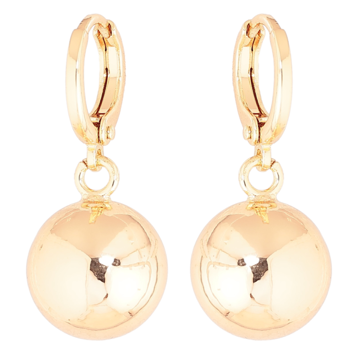 Серьги Xuping M&L Цвет 18K подвески на колечках Шарики ø 12мм фото №6