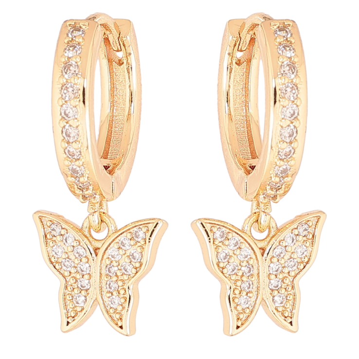 Серьги Xuping M&L Цвет 18K подвески на колечках Бабочки фото №17