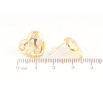 Сережки Xuping Позолота 14K пусети «Сердечка з кристалами» фото №2