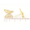 Серьги Xuping Позолота 14K пусеты Бабочки с кристаллами фото №2