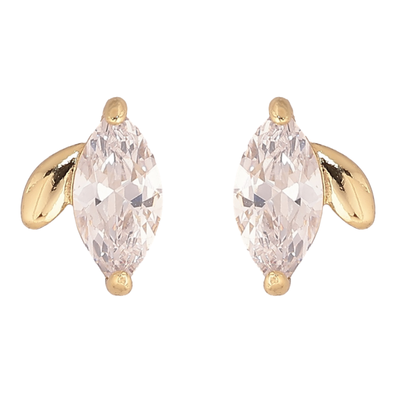 Сережки Xuping Позолота 14K пусети «Кришталеві бутони» фото №1