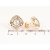 Сережки Xuping Позолота 14K пусети «Ромби з кристалів» фото №2