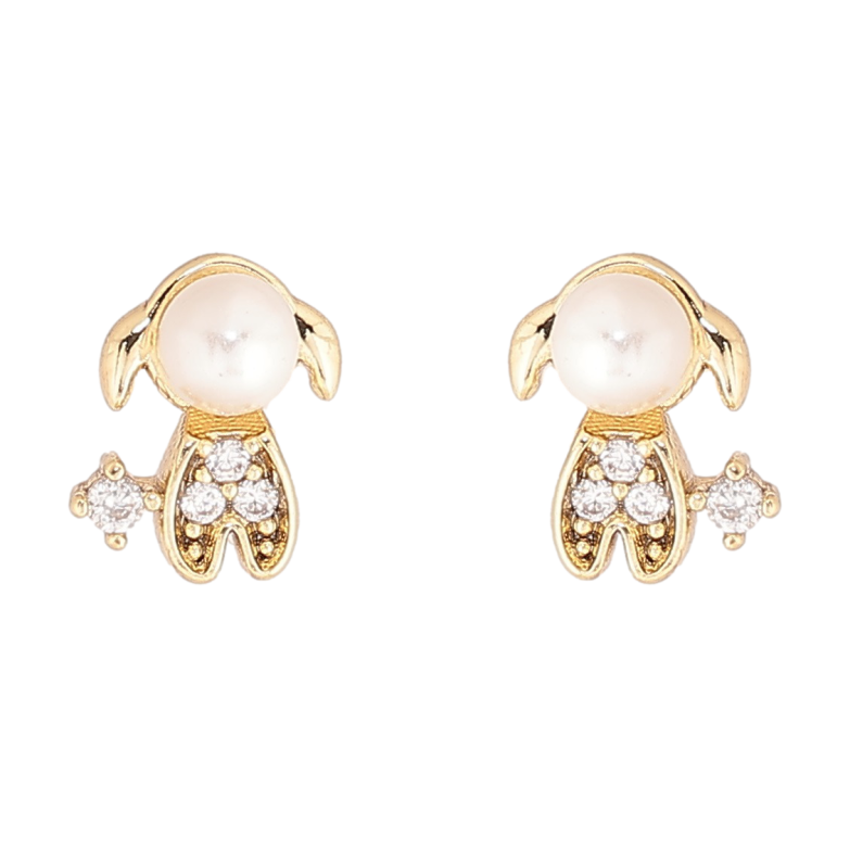 Серьги Xuping Позолота 14K пусеты Жемчужные овечки фото №1