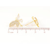 Серьги Xuping Позолота 14K пусеты Кристальные стрекозы фото №2
